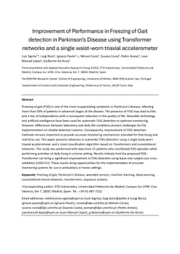 Improvement of Performance in Freezing of Gait detection in Parkinsons
  Disease using Transformer networks and a single waist worn triaxial
  accelerometer