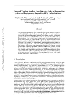 Fakes of Varying Shades: How Warning Affects Human Perception and
  Engagement Regarding LLM Hallucinations