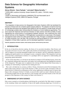 Data Science for Geographic Information Systems