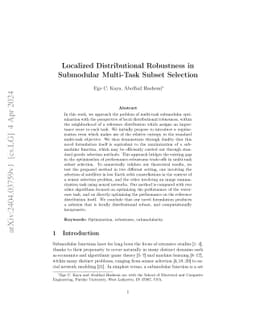 Localized Distributional Robustness in Submodular Multi-Task Subset
  Selection