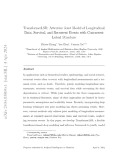 TransformerLSR: Attentive Joint Model of Longitudinal Data, Survival,
  and Recurrent Events with Concurrent Latent Structure