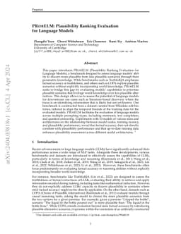 PRobELM: Plausibility Ranking Evaluation for Language Models