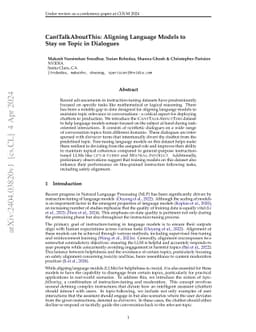 CantTalkAboutThis: Aligning Language Models to Stay on Topic in
  Dialogues