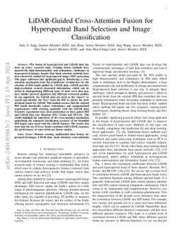 LiDAR-Guided Cross-Attention Fusion for Hyperspectral Band Selection and
  Image Classification