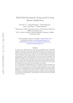 Multi-Task Learning for Lung sound & Lung disease classification