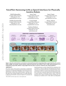VoicePilot: Harnessing LLMs as Speech Interfaces for Physically
  Assistive Robots