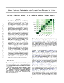 ROPO: Robust Preference Optimization for Large Language Models