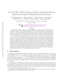 No "Zero-Shot" Without Exponential Data: Pretraining Concept Frequency
  Determines Multimodal Model Performance