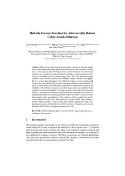 Reliable Feature Selection for Adversarially Robust Cyber-Attack
  Detection