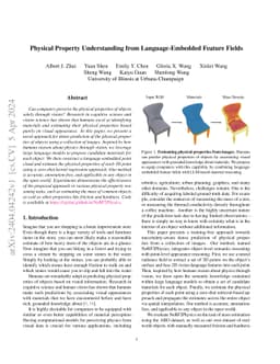 Physical Property Understanding from Language-Embedded Feature Fields