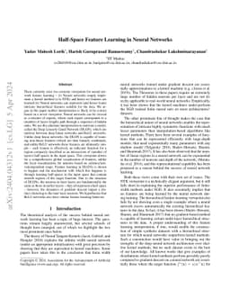 Half-Space Feature Learning in Neural Networks