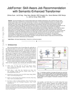 JobFormer: Skill-Aware Job Recommendation with Semantic-Enhanced
  Transformer
