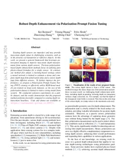 Robust Depth Enhancement via Polarization Prompt Fusion Tuning