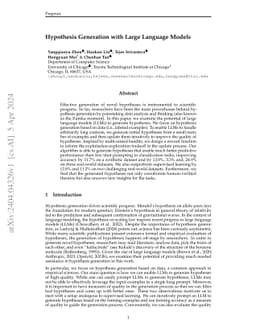 Hypothesis Generation with Large Language Models
