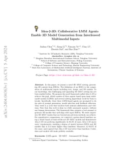 Idea-2-3D: Collaborative LMM Agents Enable 3D Model Generation from
  Interleaved Multimodal Inputs