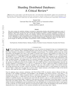 Sharding Distributed Databases: A Critical Review