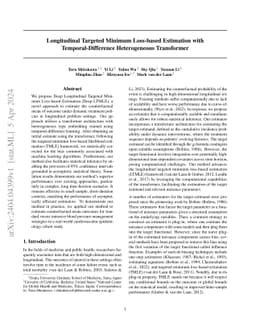 Longitudinal Targeted Minimum Loss-based Estimation with
  Temporal-Difference Heterogeneous Transformer