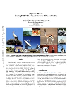 Diffusion-RWKV: Scaling RWKV-Like Architectures for Diffusion Models