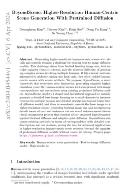 BeyondScene: Higher-Resolution Human-Centric Scene Generation With
  Pretrained Diffusion