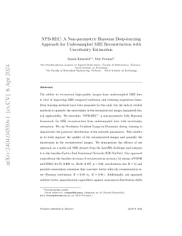 NPB-REC: A Non-parametric Bayesian Deep-learning Approach for
  Undersampled MRI Reconstruction with Uncertainty Estimation