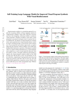 Self-Training Large Language Models for Improved Visual Program
  Synthesis With Visual Reinforcement