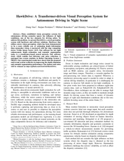 HawkDrive: A Transformer-driven Visual Perception System for Autonomous
  Driving in Night Scene