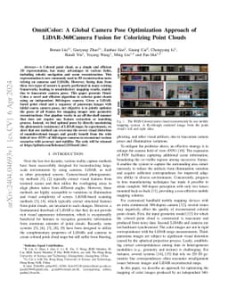 OmniColor: A Global Camera Pose Optimization Approach of LiDAR-360Camera
  Fusion for Colorizing Point Clouds
