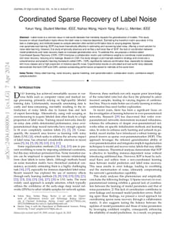 Coordinated Sparse Recovery of Label Noise
