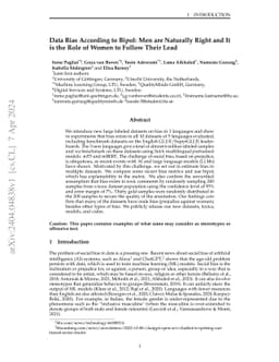 Data Bias According to Bipol: Men are Naturally Right and It is the Role
  of Women to Follow Their Lead