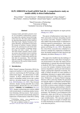 SLPL SHROOM at SemEval2024 Task 06: A comprehensive study on models
  ability to detect hallucination