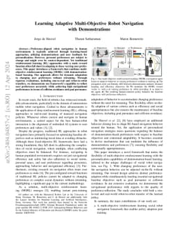 Demonstration-Enhanced Adaptive Multi-Objective Robot Navigation