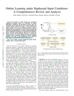 Online Learning under Haphazard Input Conditions: A Comprehensive Review
  and Analysis