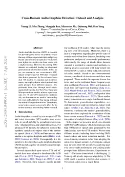 Cross-Domain Audio Deepfake Detection: Dataset and Analysis