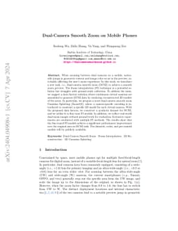 Dual-Camera Smooth Zoom on Mobile Phones