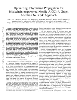 Optimizing Information Propagation for Blockchain-empowered Mobile AIGC:
  A Graph Attention Network Approach