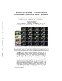 AnimateZoo: Zero-shot Video Generation of Cross-Species Animation via
  Subject Alignment