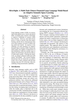 SilverSight: A Multi-Task Chinese Financial Large Language Model Based
  on Adaptive Semantic Space Learning