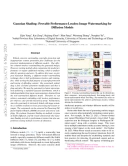 Gaussian Shading: Provable Performance-Lossless Image Watermarking for
  Diffusion Models