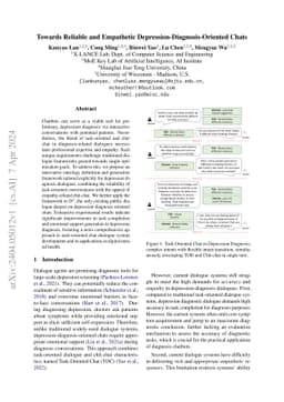 Towards Reliable and Empathetic Depression-Diagnosis-Oriented Chats