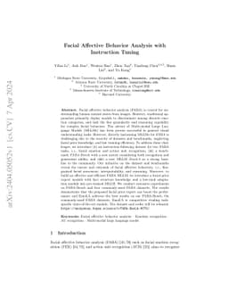 Facial Affective Behavior Analysis with Instruction Tuning