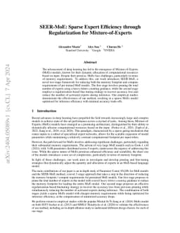 SEER-MoE: Sparse Expert Efficiency through Regularization for
  Mixture-of-Experts