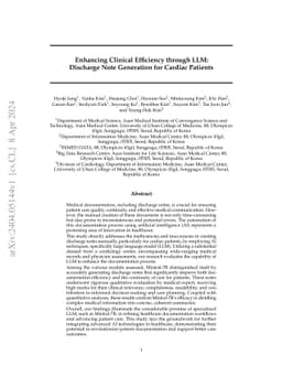 Enhancing Clinical Efficiency through LLM: Discharge Note Generation for
  Cardiac Patients