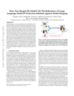 Have You Merged My Model? On The Robustness of Large Language Model IP
  Protection Methods Against Model Merging