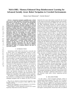 MeSA-DRL: Memory-Enhanced Deep Reinforcement Learning for Advanced
  Socially Aware Robot Navigation in Crowded Environments
