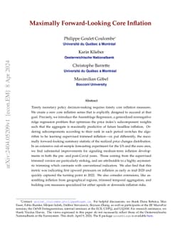 Maximally Forward-Looking Core Inflation