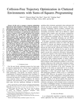 Collision-Free Trajectory Optimization in Cluttered Environments with
  Sums-of-Squares Programming