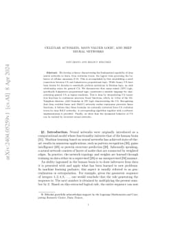 Cellular automata, many-valued logic, and deep neural networks