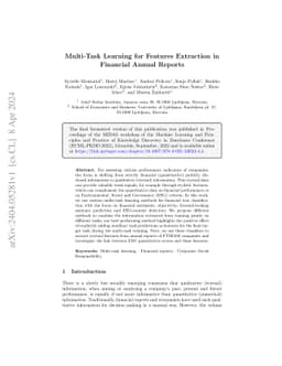 Multi-Task Learning for Features Extraction in Financial Annual Reports