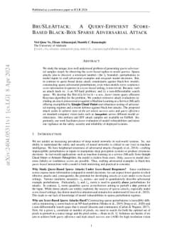 BruSLeAttack: A Query-Efficient Score-Based Black-Box Sparse Adversarial
  Attack