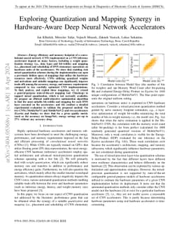 Exploring Quantization and Mapping Synergy in Hardware-Aware Deep Neural Network Accelerators